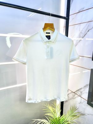Boss x Porsche Edition White Collar Neck Premium Polo T-shirt F2643-WH