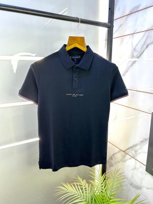 Tommy_Hilfiger Navy Polo Premium Collar Neck T-shirt F2647-N2