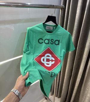 Casablanca Green Logo Print Imported T-Shirt