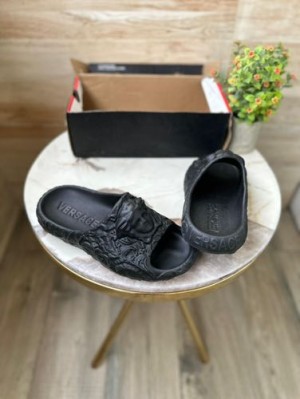 Versaace Medusa Slides Black