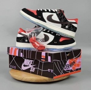 Nik_ee SB Dunk Low Spiderman Miles Morales