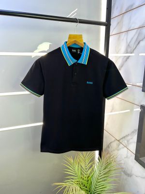 Boss Black Polo Premium Collar Neck T-shirt F2585-BL