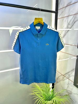 Lacost e Blue Polo Premium Collar Neck T-shirt F2665-BU