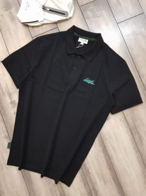 Lacost e Premium Polo With Embroidery Logo And 240 GSM Interlock Cotton Lycra Fabric Black 1871