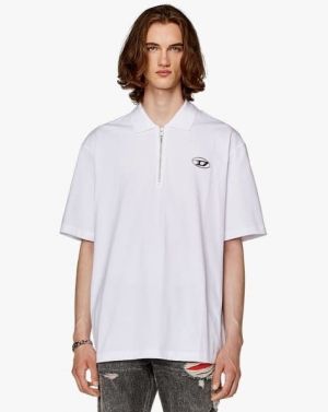 Diese l White Logo Work Imported Polo T-Shirt