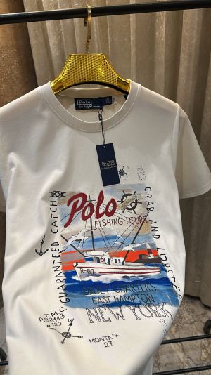 POLO by RAUPLH_LAURAN PREMIUM LOGO EMBOSSED WHITE TSHIRT