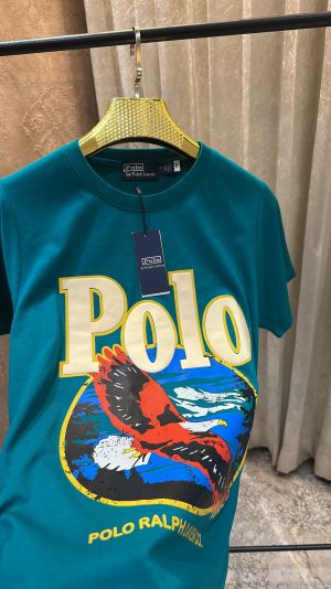 POLO by RAUPLH_LAURAN PREMIUM LOGO EMBOSSED GREEN TSHIRT