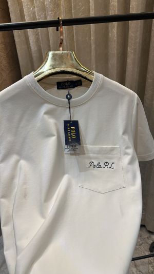 POLO by RAUPLH_LAURAN PREMIUM LOGO EMBOSSED WHITE TSHIRT