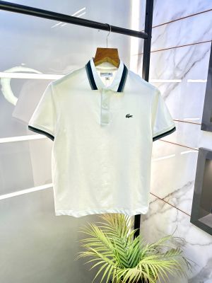 Lacost e White Polo Premium Collar Neck T-shirt F2663-WH