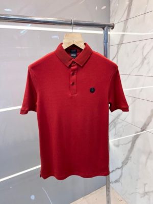 Boss Premium Imported Polo T shirt with  Patch Logo and Custom Branded Buttons Maroon 2321
