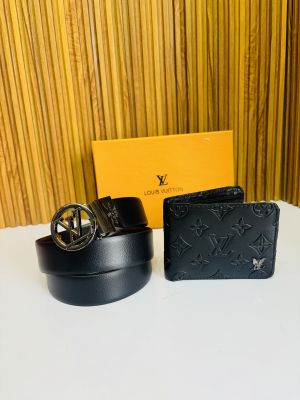 232 LV LOUIS VUITTO_N PREMIUM QUALITY BELT WALLET COMBO
