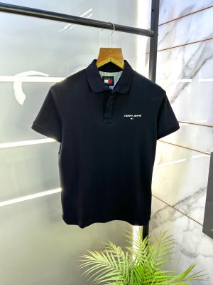 Tommy_Hilfiger Black Polo Premium Collar Neck T-shirt F2647-B2