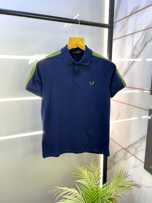 Fred Perry Navy Polo Premium Collar Neck T-shirt F2636-NY
