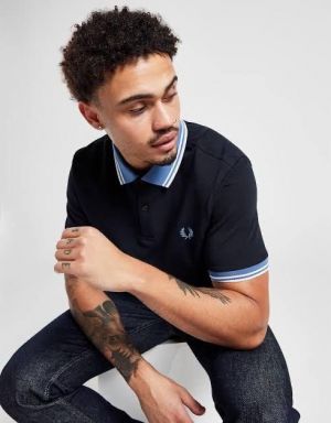 Fredperry Navy Blue Embroidery Logo Premium Polo T-Shirt