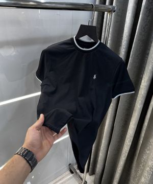 Ralph  Lauren Black Embroidery Logo Premium T-Shirt