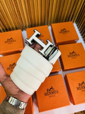 43 HERMES WHITE PREMIUM QUALITY AUTOMATIC LOCK BELT