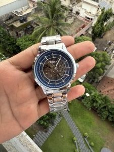 Fossi_l Automatic Silver Blue Watch 