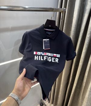 Tommy  Hilfiger Navy Blue Logo Work Premium Polo T-Shirt