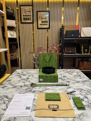 Gucc_i Black GG Marmont In Matte Embossed Belt With Box Dust Bag And Carry Bag (22-1)