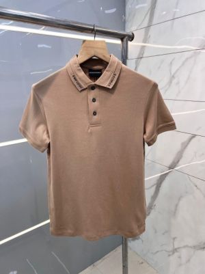 Emporio Arman i Beige Premium Polo T shirt With 240 gsm interlock cotton lycra fabric and Collar Design 2436