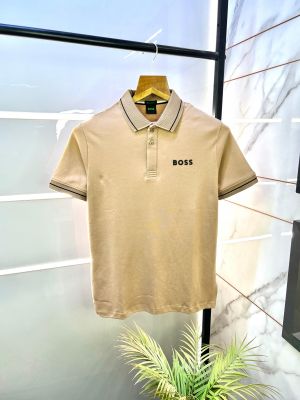 Hugo_Boss Brown Polo Premium Collar Neck T-shirt F2672-BR