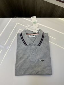 Lacost e Premium Polo Tshirt with Pocket (Grey)