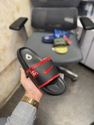 Nikee Off Court NY Red Black Slide