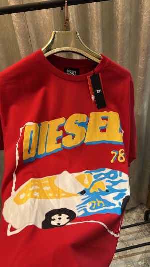 DIESE_L LOGO PRINT PREMIUM HALF SLEEVES RED IMPORTED TSHIRT