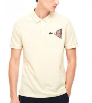 Lacost e White Premium Polo T shirt With 240 gsm interlock cotton lycra fabric and Collar Design with Embroidered Logo 2421