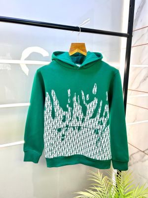 Christian Dio r Monogram Print Green Imported Back Printed Premium Hoodie GREE-S-1243