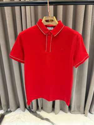 SALE Lacost_e Chest Logo Polo Red