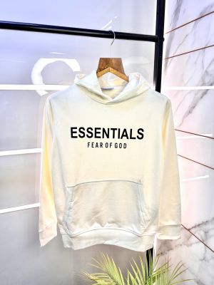 Essential Fear Of God White Printed Super Premium Hoodie F1300-WHI