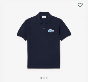Lacost e Navy Blue Logo Work Premium Polo T-Shirt