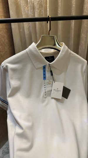 HACKET_T SPORT LOGO PRINT PREMIUM WHITE POLO TSHIRT