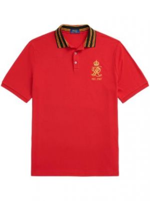 SALE Ralph_Lauren Chest R Logo Polo T-shirt Red
