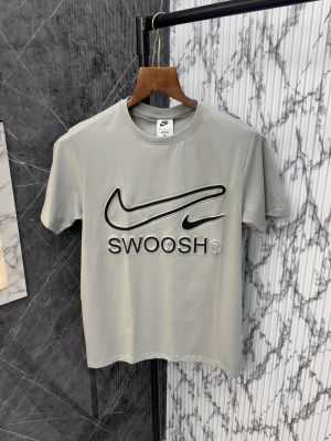 Sale.Nike.Swoosh.Imported.Cotton.Lycra.Fabric.Embossed.Printed.T-Shirt.NK01