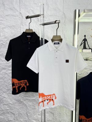 HERMES WHITE PREMIUM HORSE ORANGE POLO