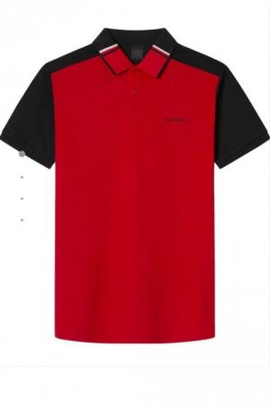 Hacket t Red Premium Polo Tshirt With 240 gsm interlock cotton lycra fabric and Collar Design with Emboss Logo 2726