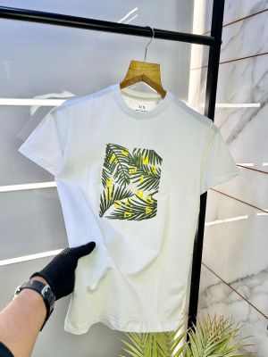 Arman_i Exchange White Premium Round Neck Printed T-shirt F2509-WH