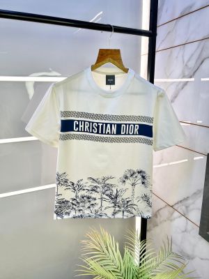 Christian Dio r White Drop Shoulder Premium Round Neck T-shirt F2621-WH