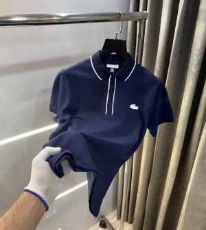 Lacost e Navy Blue Logo Work Premium Polo T-Shirt