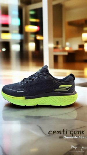 skecher Go run arch fit ride 11 black green 