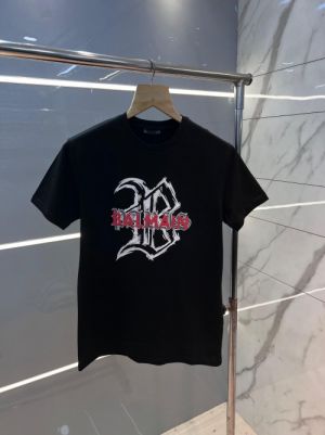 Balmai n Paris Black Premium Imported 200 GSM Interlock Lycra Fabric Round Neck with Printed Design Tshirt 2750