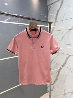 Fred Perr y Pink Premium Polo T shirt With 240 gsm Pique fabric with Collar Design and Embroidered Logo 2741