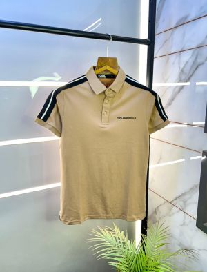 Karl Lagerfeld Brown Polo Premium Collar Neck T-shirt F2670-BR1