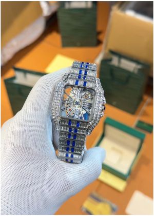 Cartie_r Santos Diamond Silver Blue - J139