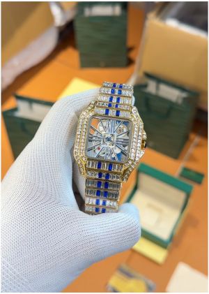 Cartie_r Santos Diamond Gold Blue - J1406