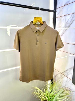 Hermes Brown Polo Imported Collar Neck T-shirt F2693-BR