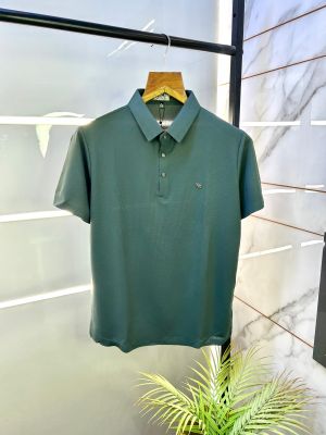Hermes Green Polo Imported Collar Neck T-shirt F2693-GR