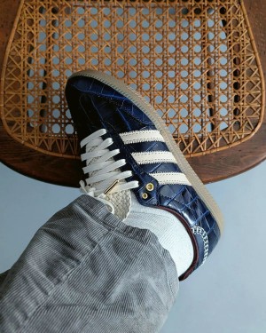 Addidass Samba x Wales bonner Navy croc fixed